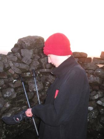 Jimmy in the shelter, preparing to operate