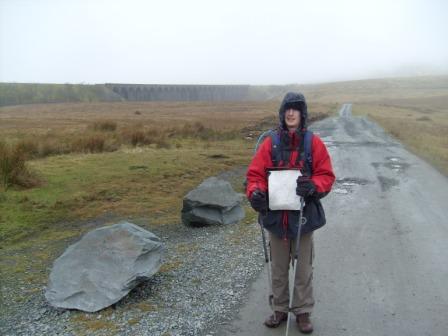 Jimmy on the track down to the viaduct