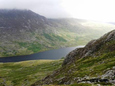 Looking back down into the Ogwen Valley