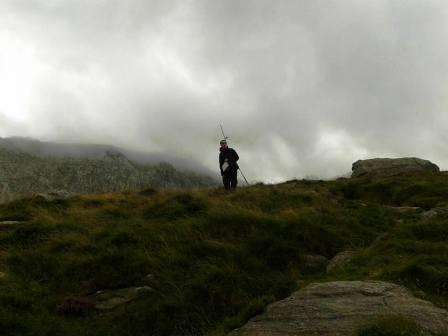 Jimmy contemplating the ascent