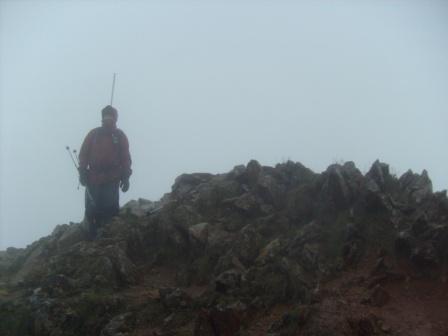 Tom on the summit of Y Lliwedd