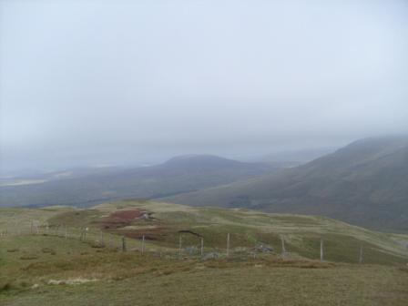 View from the summit, Arenig Fawr is to the right