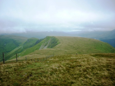 Undulating ridge route from Moel Eilio to Moel Cynghorion