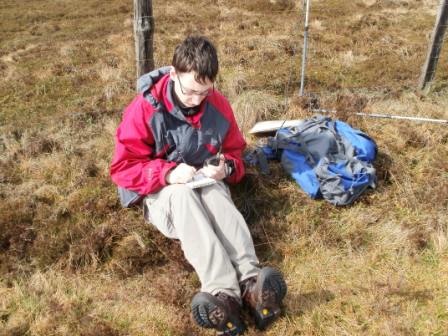 Jimmy updating his log