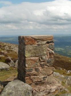 Trig point on Tal y Fan summit