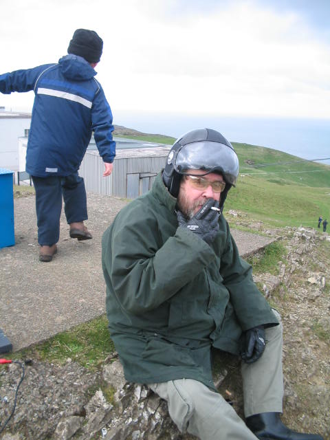 My dad - Roger - met us at the summit after making the trip on his Triumph Speedmaster motorbike