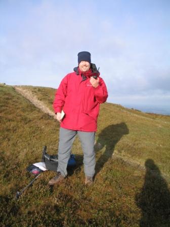 Tom MW1EYP/P activating on Moel y Gamelin GW/NW-042