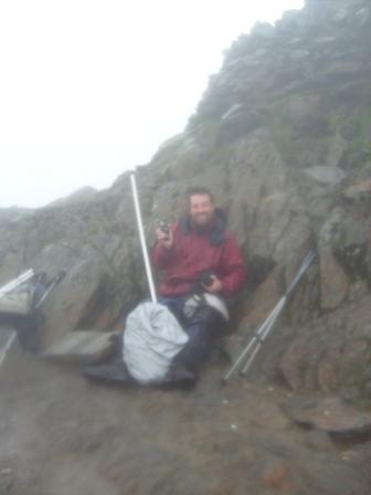 A wet M1EYP on Snowdon