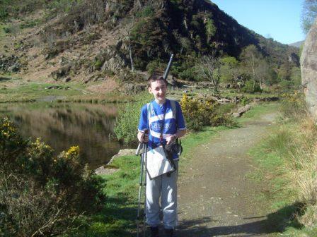 Jimmy at the start of the ascent