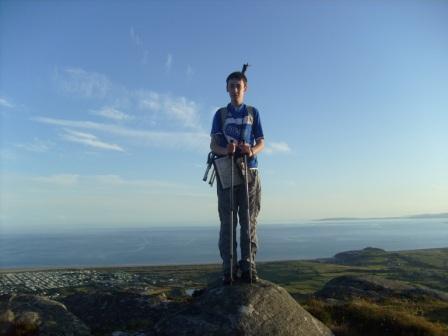 Jimmy with Tremadog Bay behind