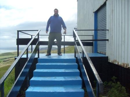 Tom on the activating position on Great Orme!