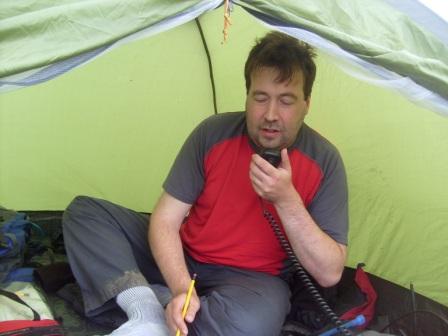 Tom MW1EYP/P contesting on Moel Famau