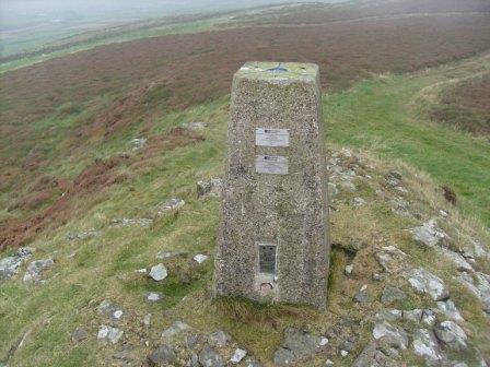 The triangulation pillar on Mynydd Rhiw GW/NW-064