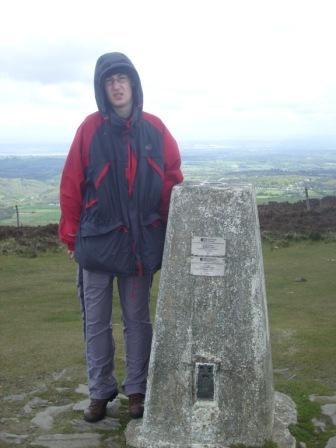 Trig point on Moel Famau