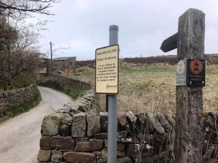 Bridleway from the A624