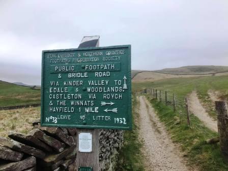 Footpath sign