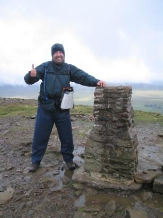 Successfully up the steep end of Pen-y-ghent!