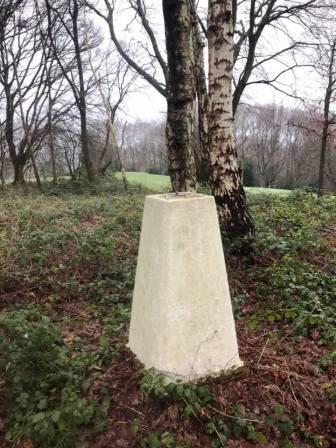 Trig point at Dale Brow, Prestbury Golf Club