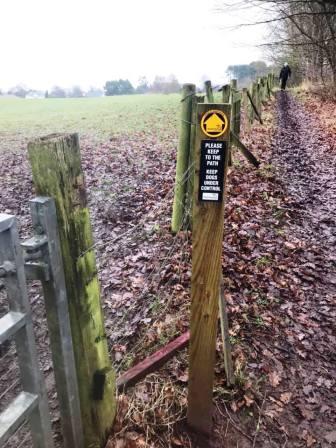 Entering Tytherington Golf Course