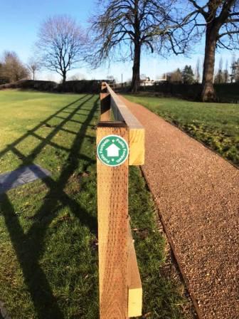 Public footpath towards the playing fields