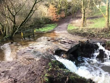 This bit was flooded on one visit, and we had to take a longer walk round over the golf course!