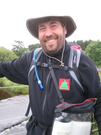 Crossing the River Rede into Byrness