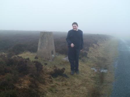 Roadside trig point on Glaisdale Moor