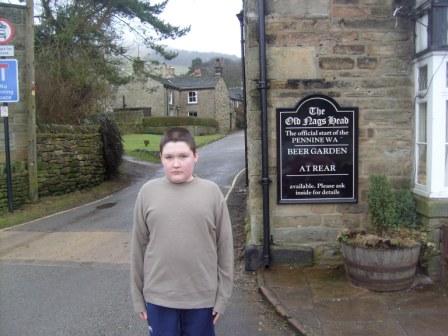 Liam at the official starting point