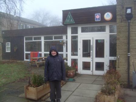 Liam at Once Brewed youth hostel