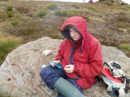 Liam on Peel Fell