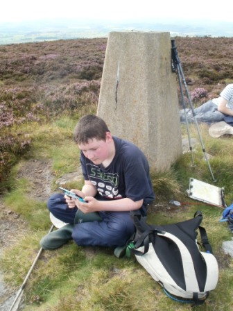 Liam at the trig point