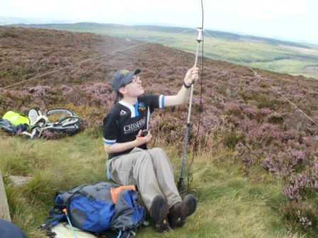 Jimmy adjusting the beam heading