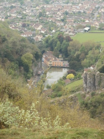 Aerial view down into the gorge