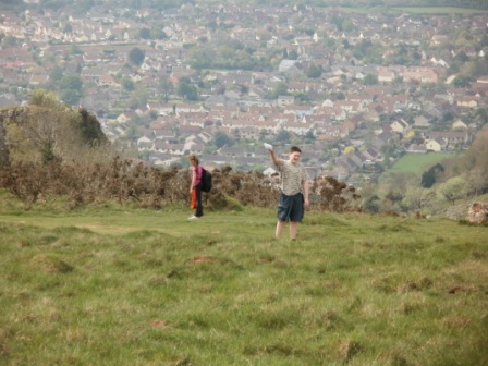 Liam on the cliffs above Cheddar