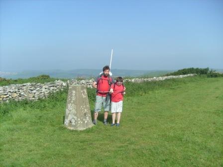 Tom & Liam at the summit