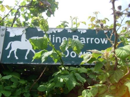 Bridleway sign at start of route