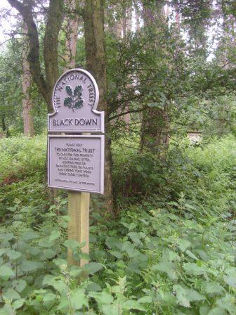 National Trust sign at our access to the estate