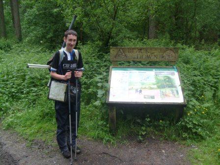 Jimmy by the Black Down information board