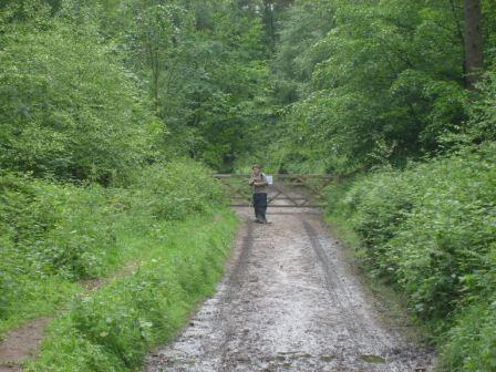 Liam starts the walk to Black Down