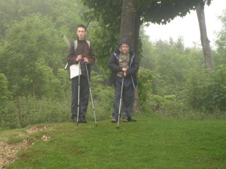 Jimmy & Liam at the true summit - Chanctonbury Ring