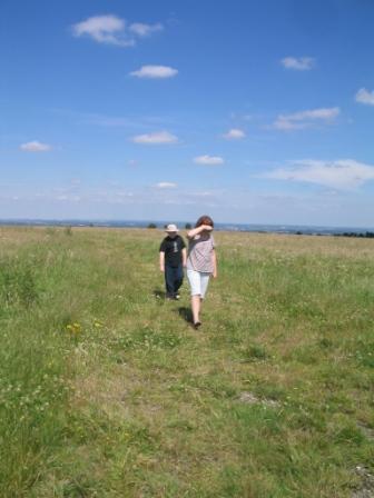 Liam and Marianne approach the summit