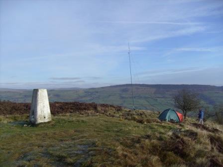 Gun summit, with The Roaches towering behind