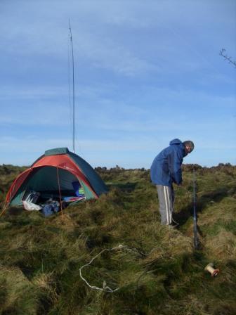 Sean setting up the 20m vertical