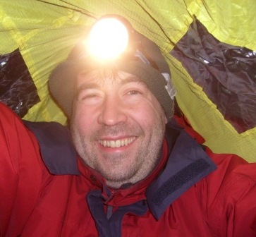 Tom M1EYP/P operating from inside the bothy bag