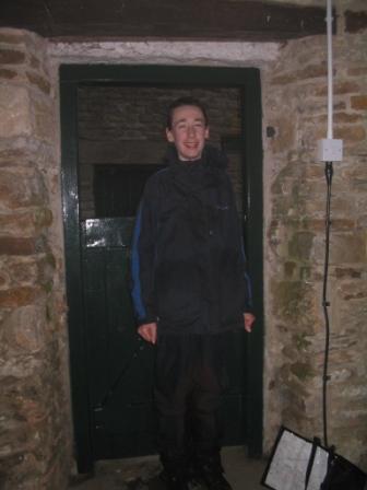 Jimmy at the Lee Farm information shelter