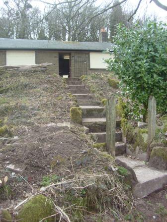 Cleared pathway to the cottage