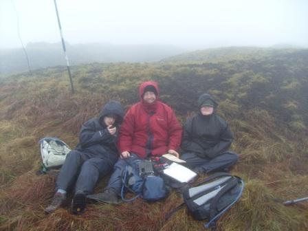 The three Read boys at the summit, Jimmy M3EYP/P operating