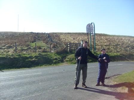 Tom and Liam at the start of the ascent