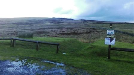 Contemplating the walk up Easington Fell