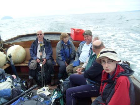 The SOTA activating team looking tired on the return boat journey!